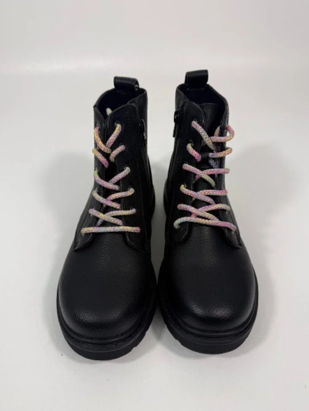 Girls' Zoe Zipper Lace-up Combat Boots - Art Class Black 3